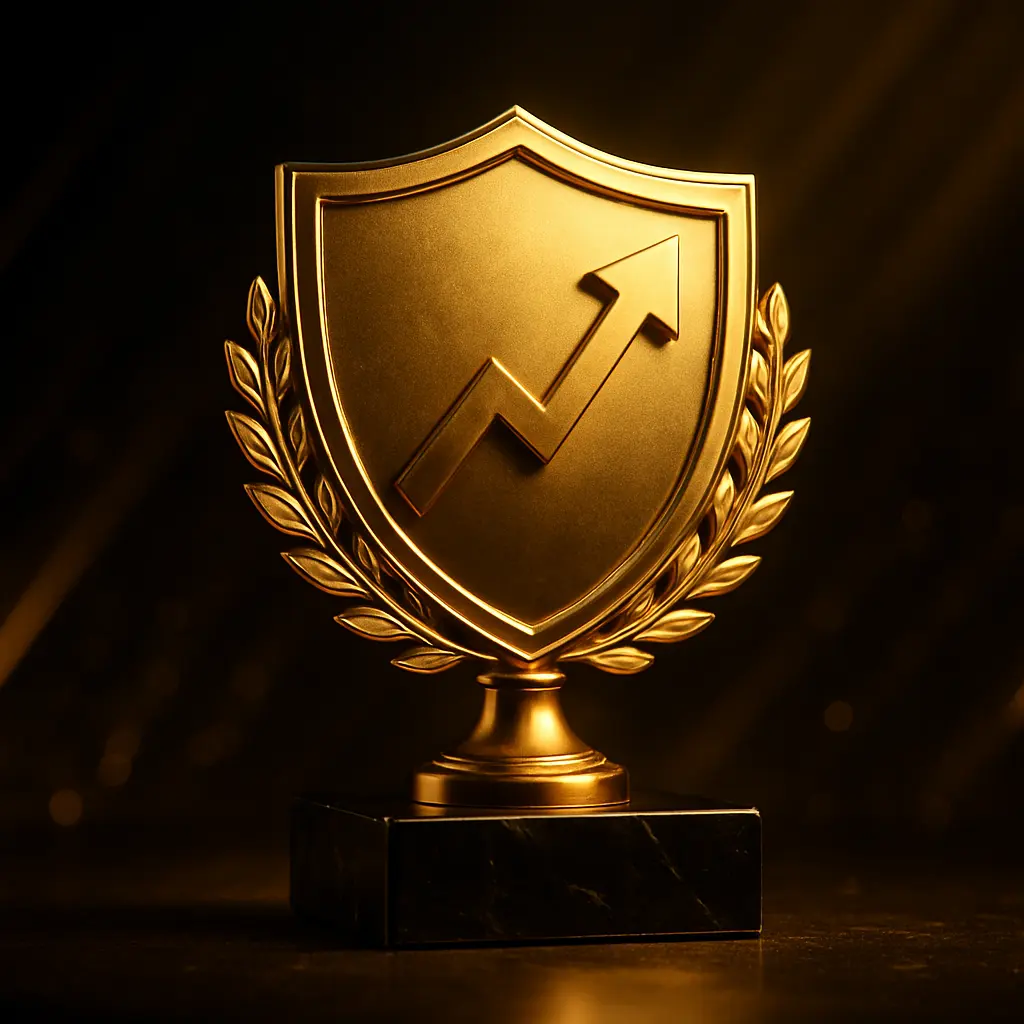 Gold shield trophy awarded to AIMSCAP as Best Trading Experience Broker 2026